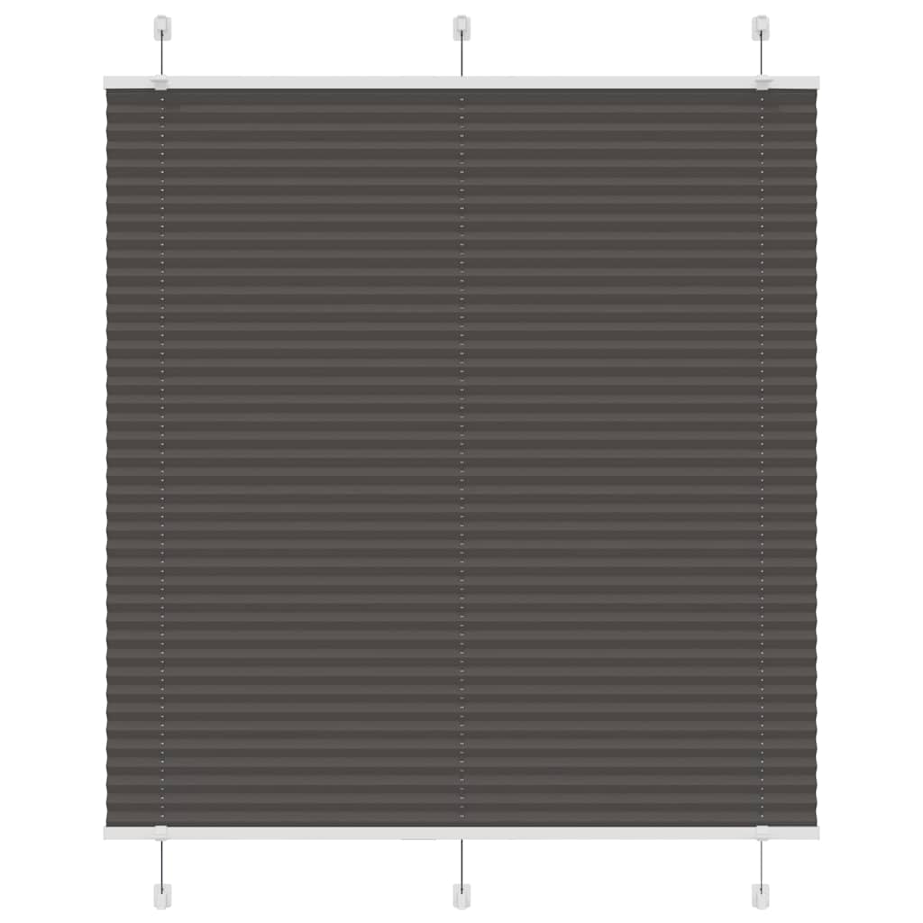 Tenda Plissettata Nera 120x100 cm Larghezza Tessuto 119,4 cm