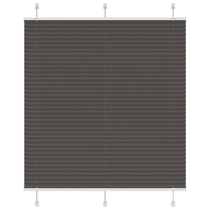Tenda Plissettata Nera 120x100 cm Larghezza Tessuto 119,4 cm