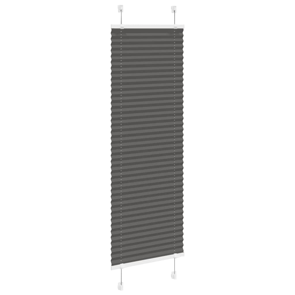 Tenda Plissettata Nera 45x150 cm Larghezza Tessuto 44,4 cm | homemem39