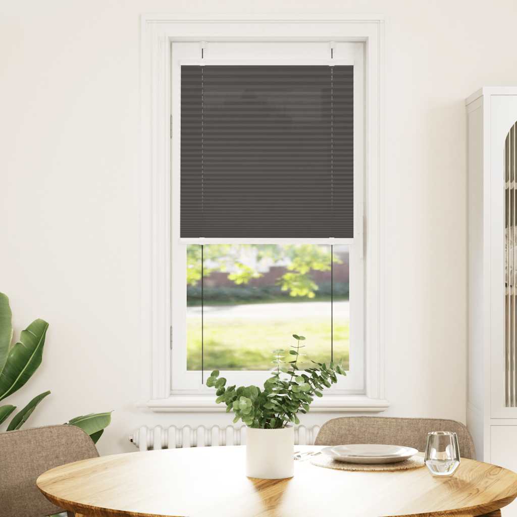Tenda Plissettata Nera 65x150 cm Larghezza Tessuto 64,4 cm | homemem39