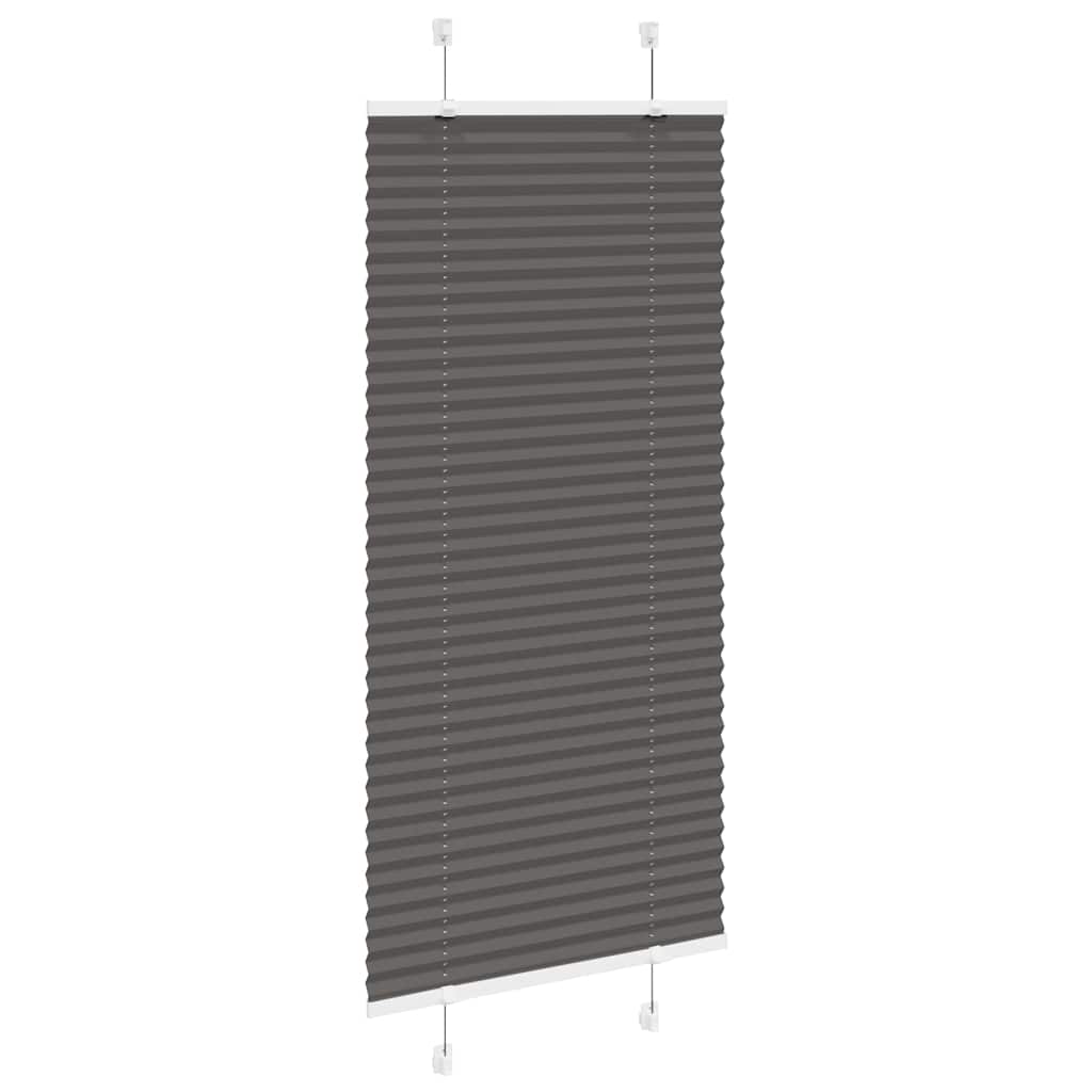 Tenda Plissettata Nera 65x150 cm Larghezza Tessuto 64,4 cm | homemem39