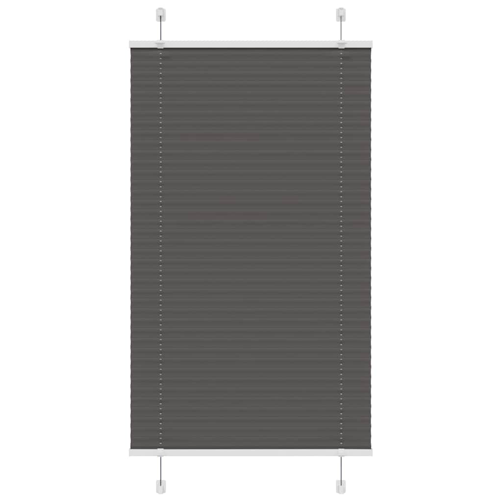 Tenda Plissettata Nera 70x150 cm Larghezza Tessuto 69,4 cm