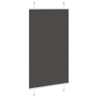 Tenda Plissettata Nera 70x150 cm Larghezza Tessuto 69,4 cm | homemem39