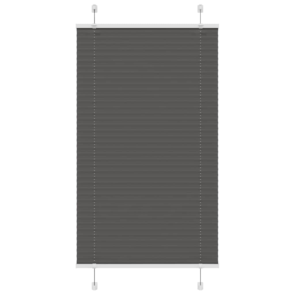 Tenda Plissettata Nera 75x150 cm Larghezza Tessuto 74,4 cm