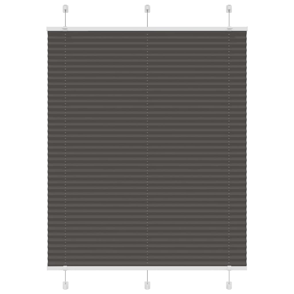 Tenda Plissettata Nera 105x150 cm Larghezza Tessuto 104,4 cm