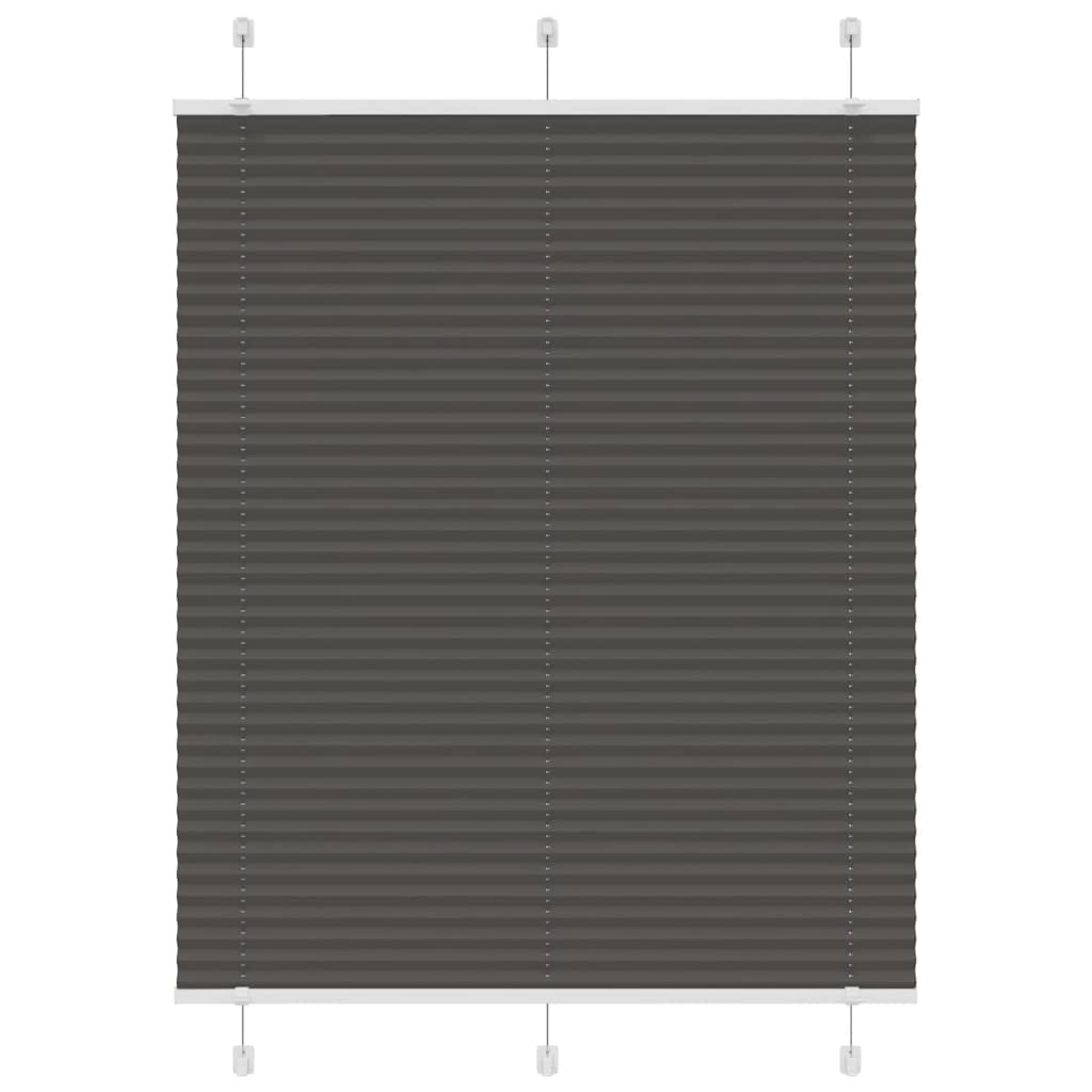 Tenda Plissettata Nera 110x150 cm Larghezza Tessuto 109,4 cm