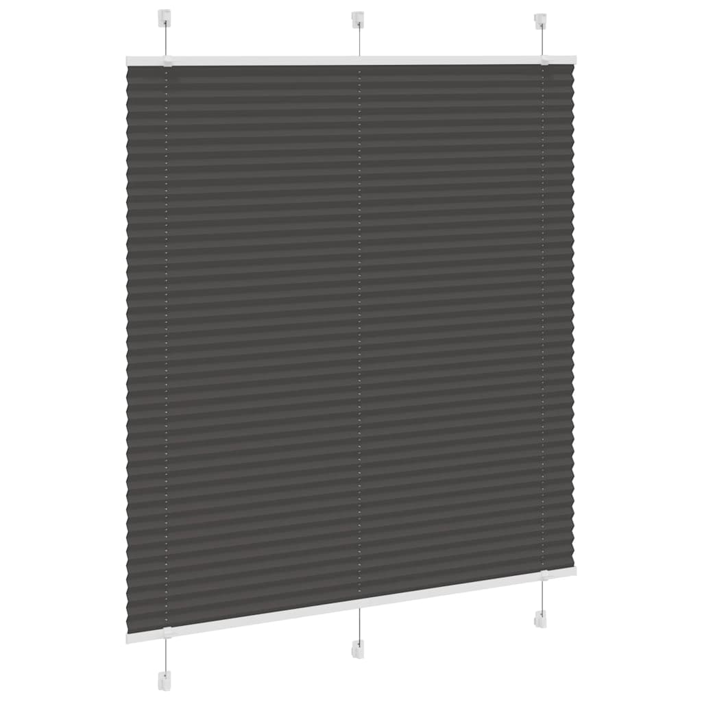 Tenda Plissettata Nera 115x150 cm Larghezza Tessuto 114,4 cm | homemem39