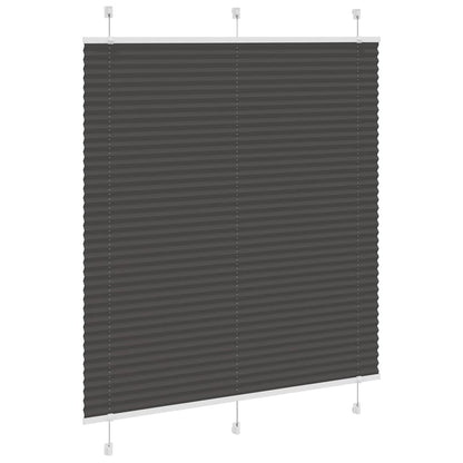 Tenda Plissettata Nera 115x150 cm Larghezza Tessuto 114,4 cm | homemem39