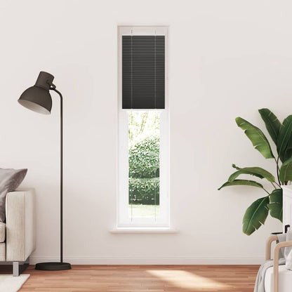 Tenda Plissettata Nera 45x200 cm Larghezza Tessuto 44,4 cm | homemem39