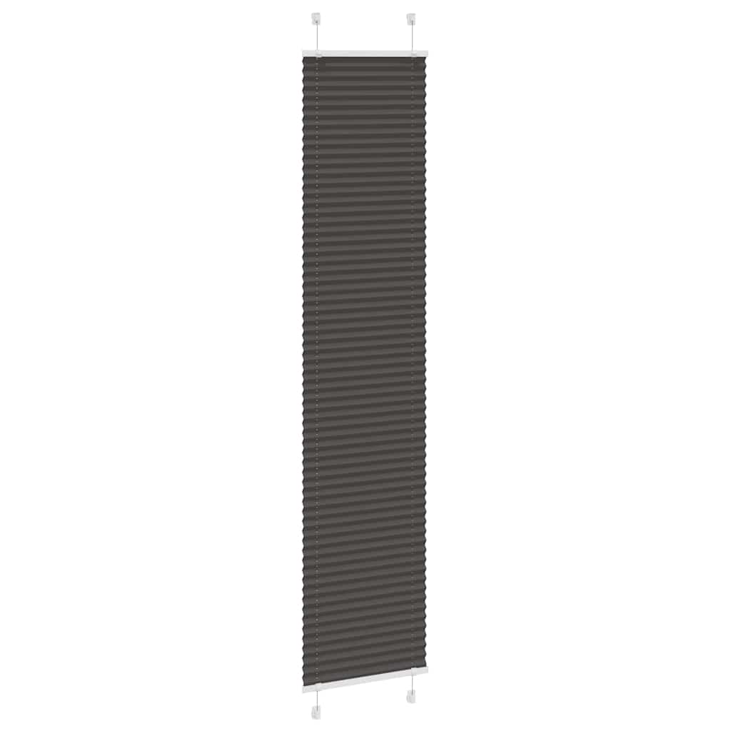 Tenda Plissettata Nera 45x200 cm Larghezza Tessuto 44,4 cm | homemem39