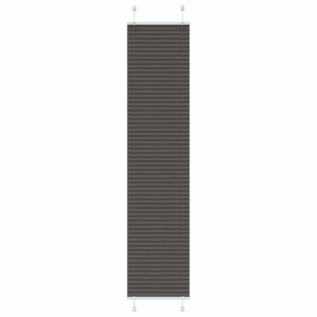 Tenda Plissettata Nera 50x200 cm Larghezza Tessuto 49,4 cm