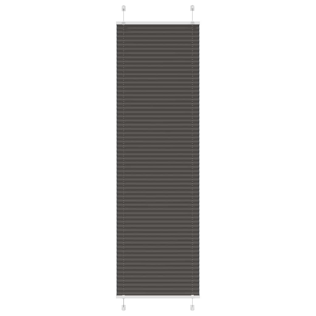 Tenda Plissettata Nera 55x200 cm Larghezza Tessuto 54,4 cm