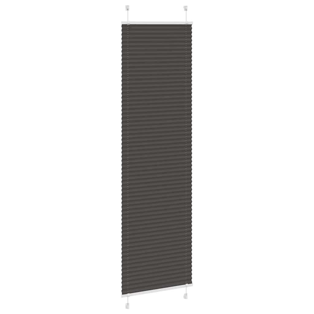Tenda Plissettata Nera 55x200 cm Larghezza Tessuto 54,4 cm | homemem39