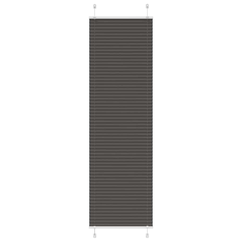 Tenda Plissettata Nera 65x200 cm Larghezza Tessuto 64,4 cm