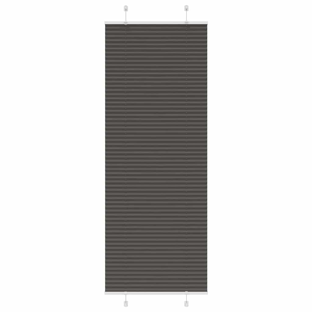Tenda Plissettata Nera 80x200 cm Larghezza Tessuto 79,4 cm
