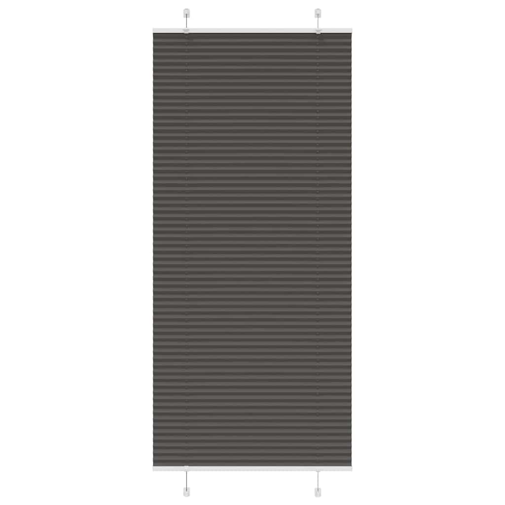 Tenda Plissettata Nera 85x200 cm Larghezza Tessuto 84,4 cm