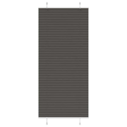 Tenda Plissettata Nera 85x200 cm Larghezza Tessuto 84,4 cm