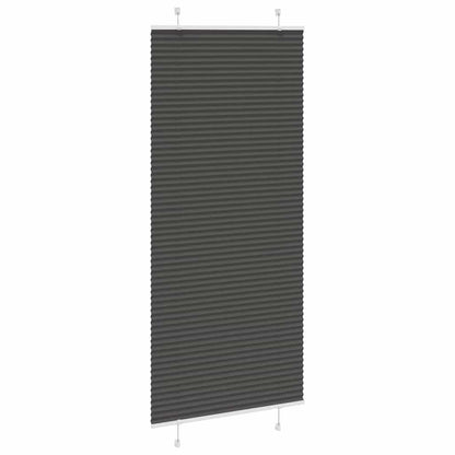 Tenda Plissettata Nera 85x200 cm Larghezza Tessuto 84,4 cm | homemem39