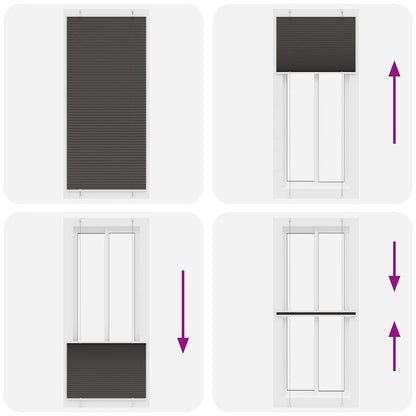 Tenda Plissettata Nera 85x200 cm Larghezza Tessuto 84,4 cm | homemem39