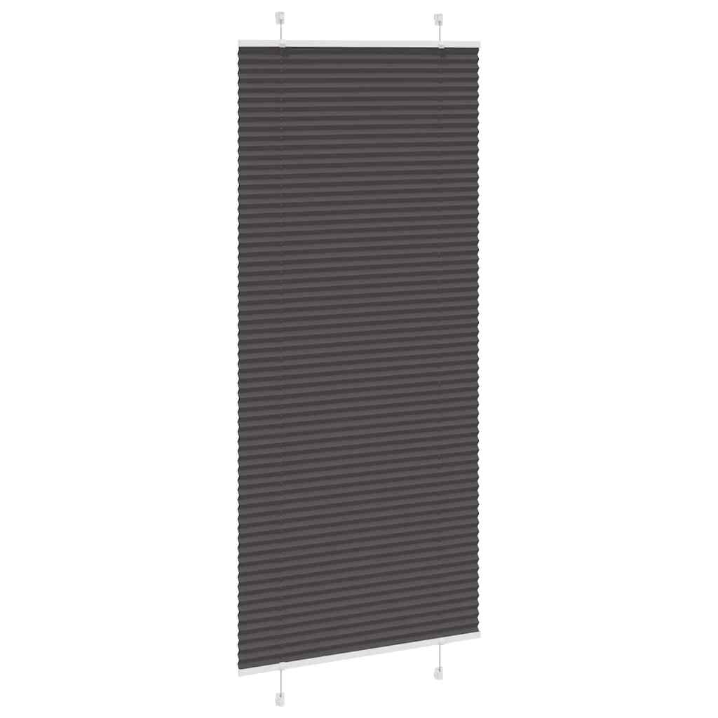 Tenda Plissettata Nera 90x200 cm Larghezza Tessuto 89,4 cm | homemem39