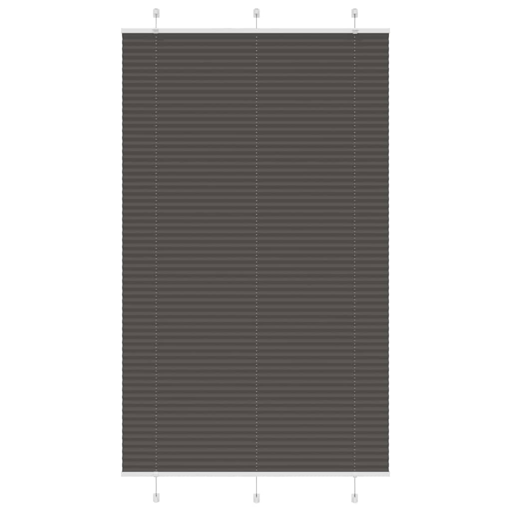 Tenda Plissettata Nera 115x200 cm Larghezza Tessuto 114,4 cm