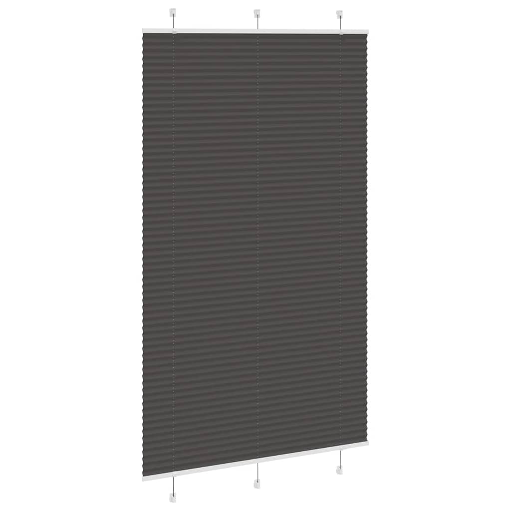 Tenda Plissettata Nera 115x200 cm Larghezza Tessuto 114,4 cm | homemem39