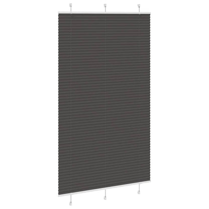 Tenda Plissettata Nera 115x200 cm Larghezza Tessuto 114,4 cm | homemem39