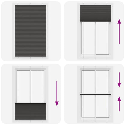 Tenda Plissettata Nera 120x200 cm Larghezza Tessuto 119,4 cm | homemem39