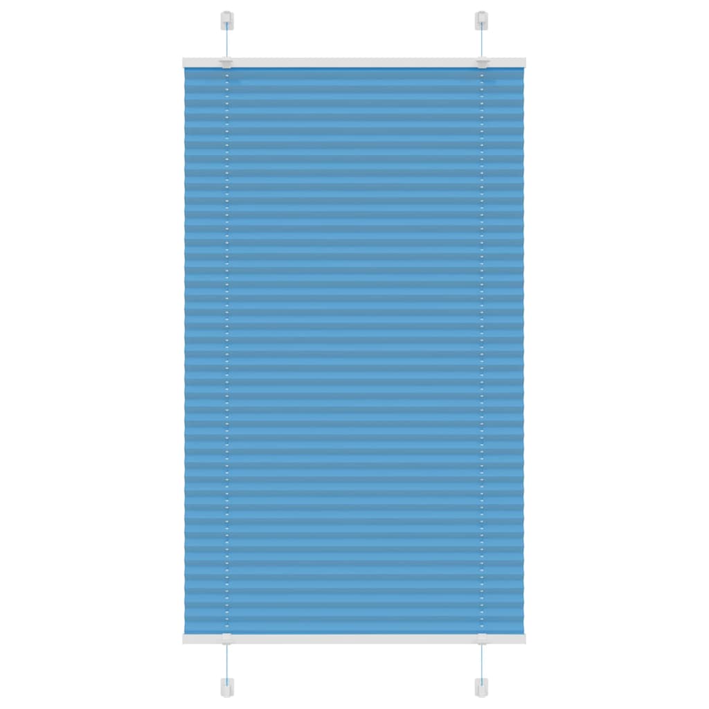 Tenda Plissettata Blu 80x100 cm Larghezza Tessuto 79,4 cm