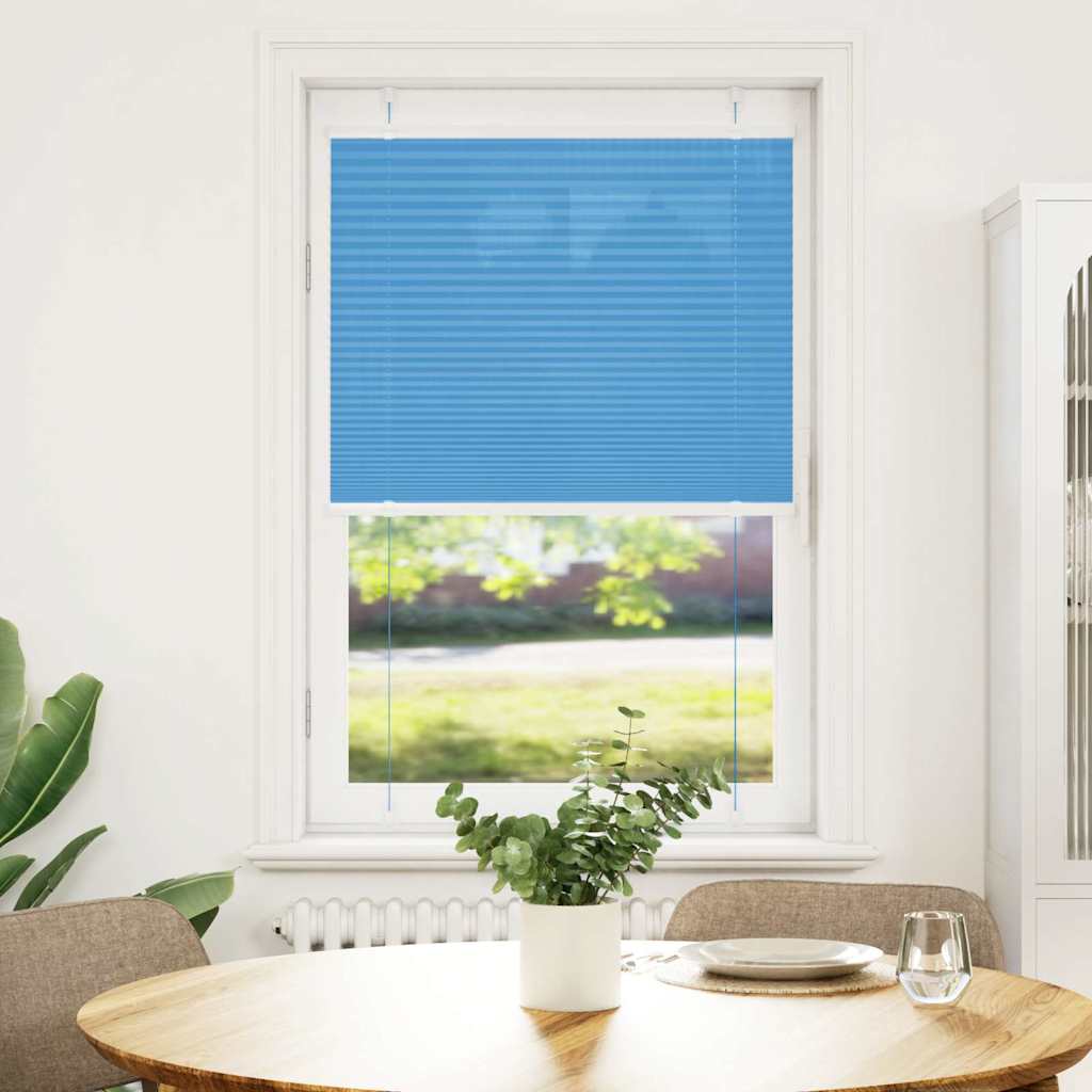 Tenda Plissettata Blu 80x100 cm Larghezza Tessuto 79,4 cm | homemem39
