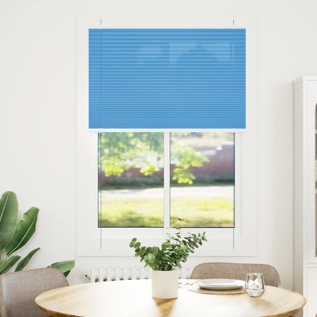 Tenda Plissettata Blu 100x100 cm Larghezza Tessuto 99,4 cm | homemem39