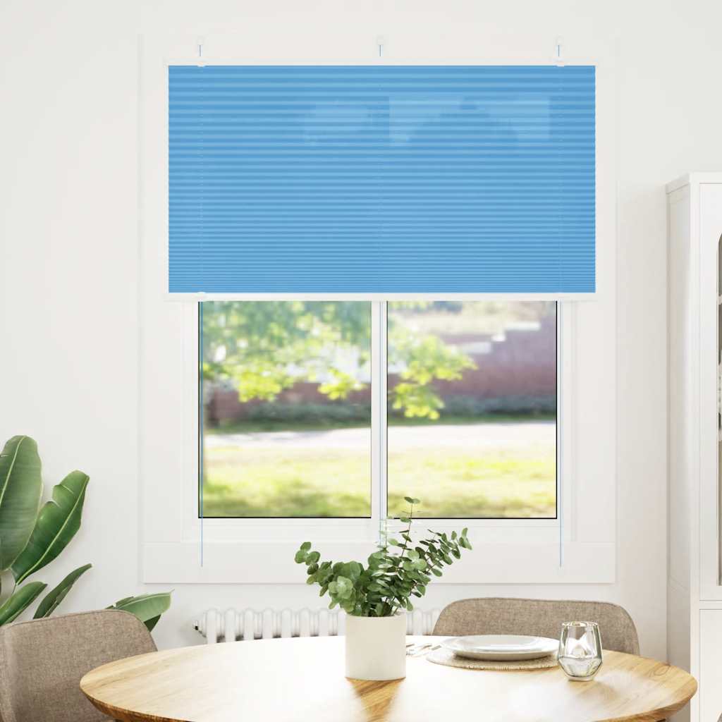 Tenda Plissettata Blu 105x100 cm Larghezza Tessuto 104,4 cm | homemem39