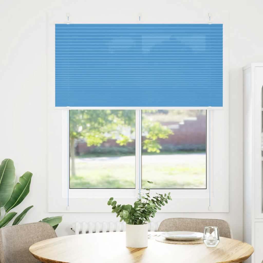 Tenda Plissettata Blu 115x150 cm Larghezza Tessuto 114,4 cm | homemem39