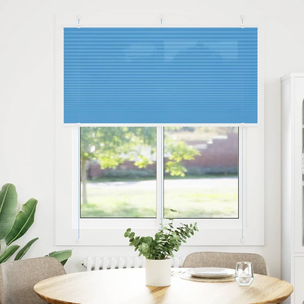 Tenda Plissettata Blu 120x150 cm Larghezza Tessuto 119,4 cm | homemem39