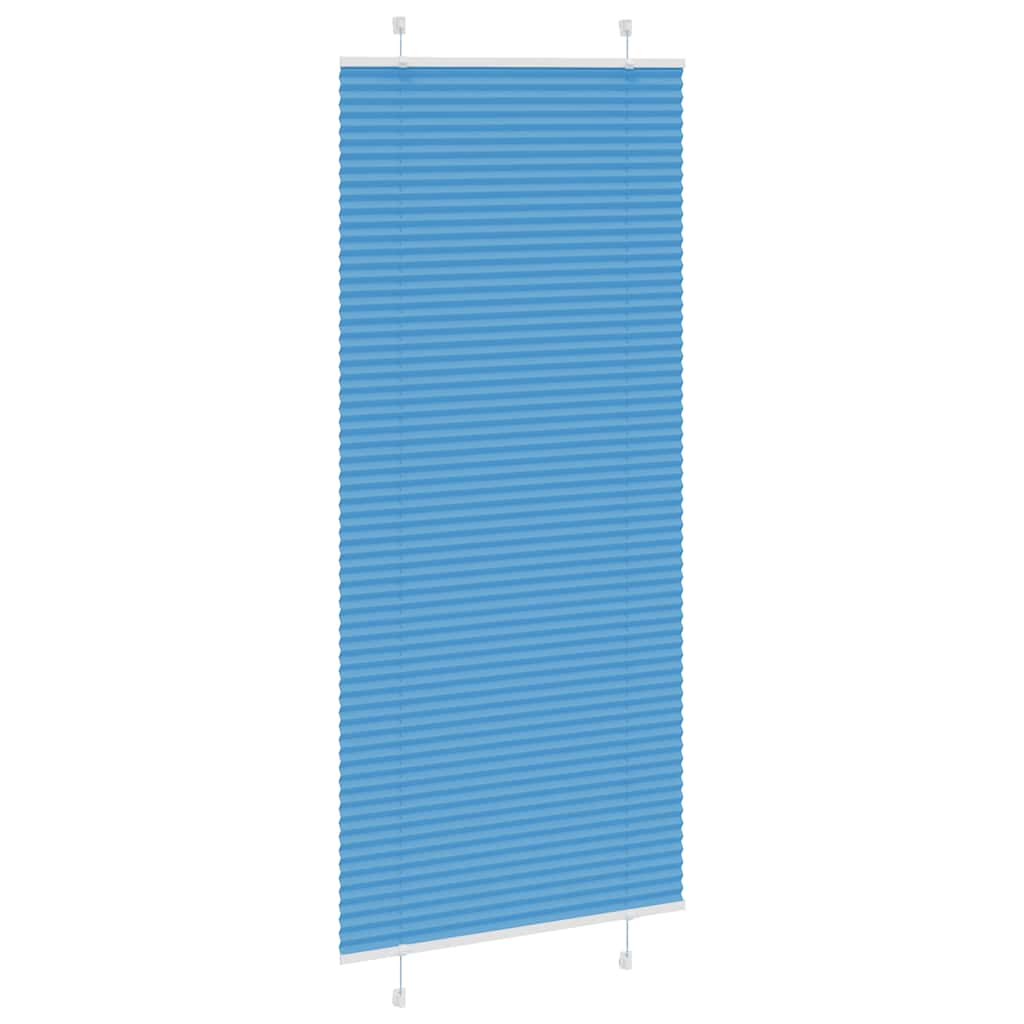 Tenda Plissettata Blu 85x200 cm Larghezza Tessuto 84,4 cm | homemem39
