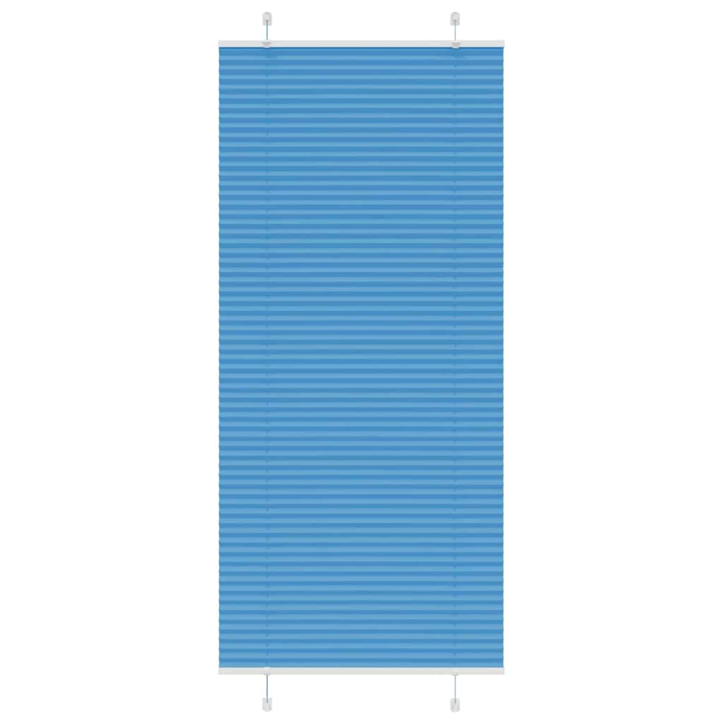 Tenda Plissettata Blu 90x200 cm Larghezza Tessuto 89,4 cm