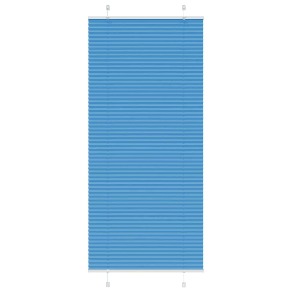 Tenda Plissettata Blu 95x200 cm Larghezza Tessuto 94,4 cm