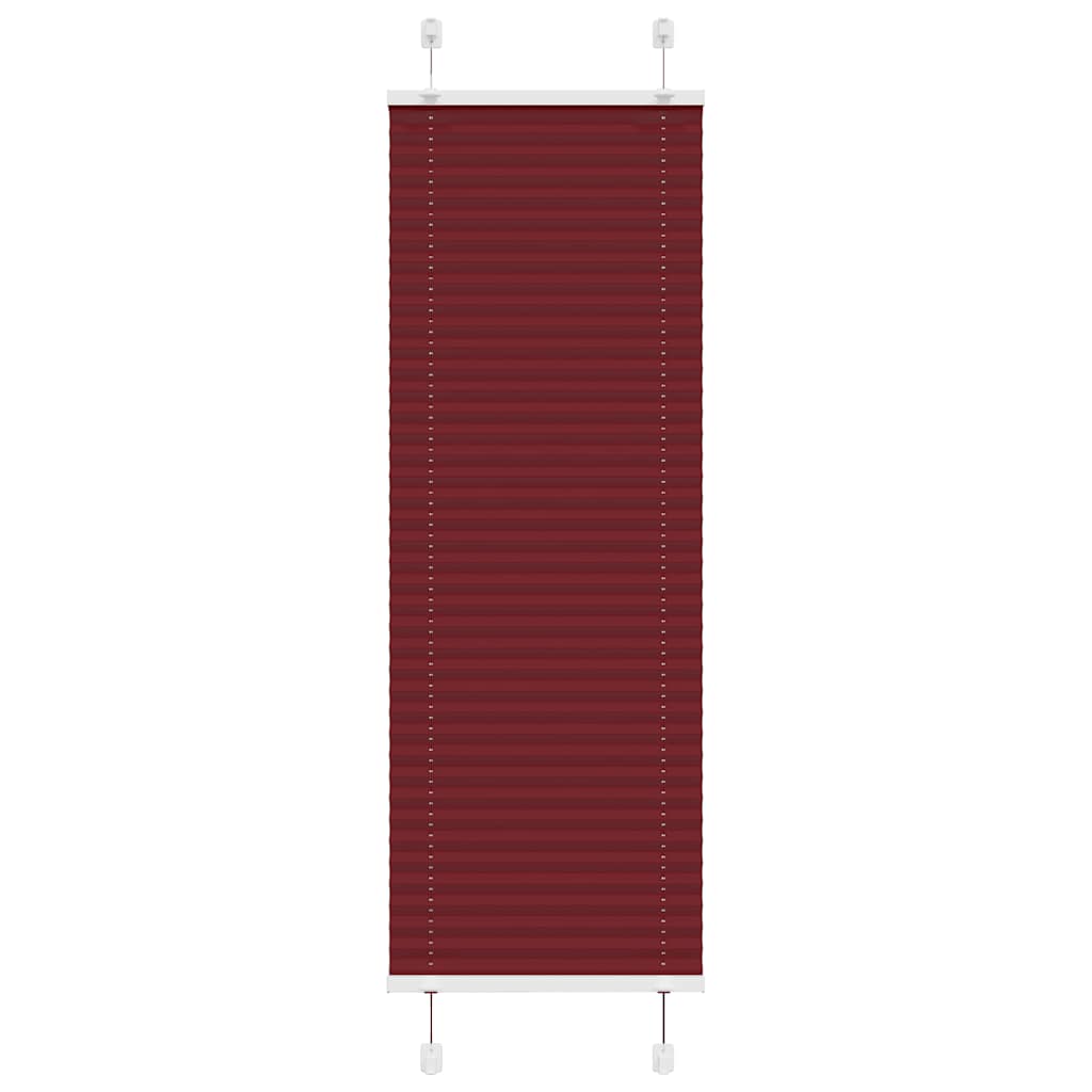Tenda Plissettata Rosso Bordeaux 45x100 cm Larghezza Tessuto