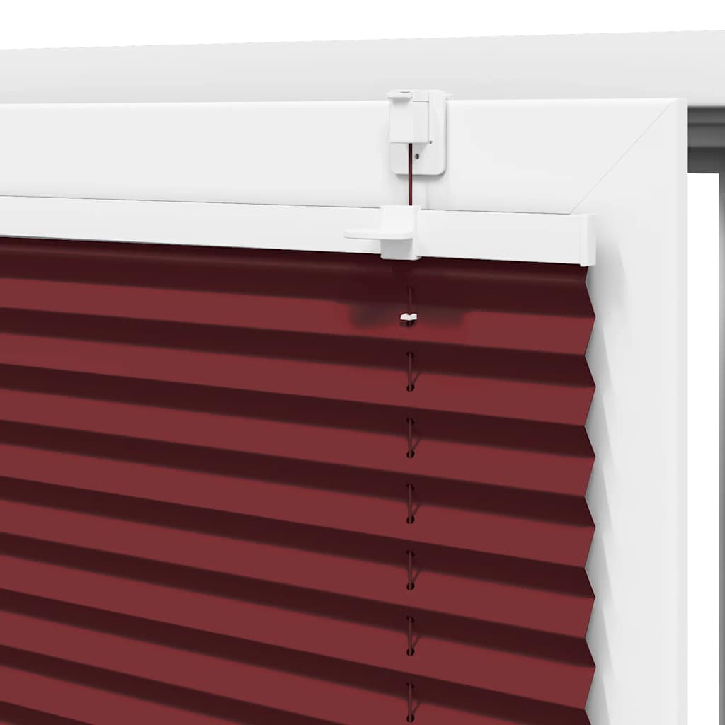 Tenda Plissettata Rosso Bordeaux 45x100 cm Larghezza Tessuto