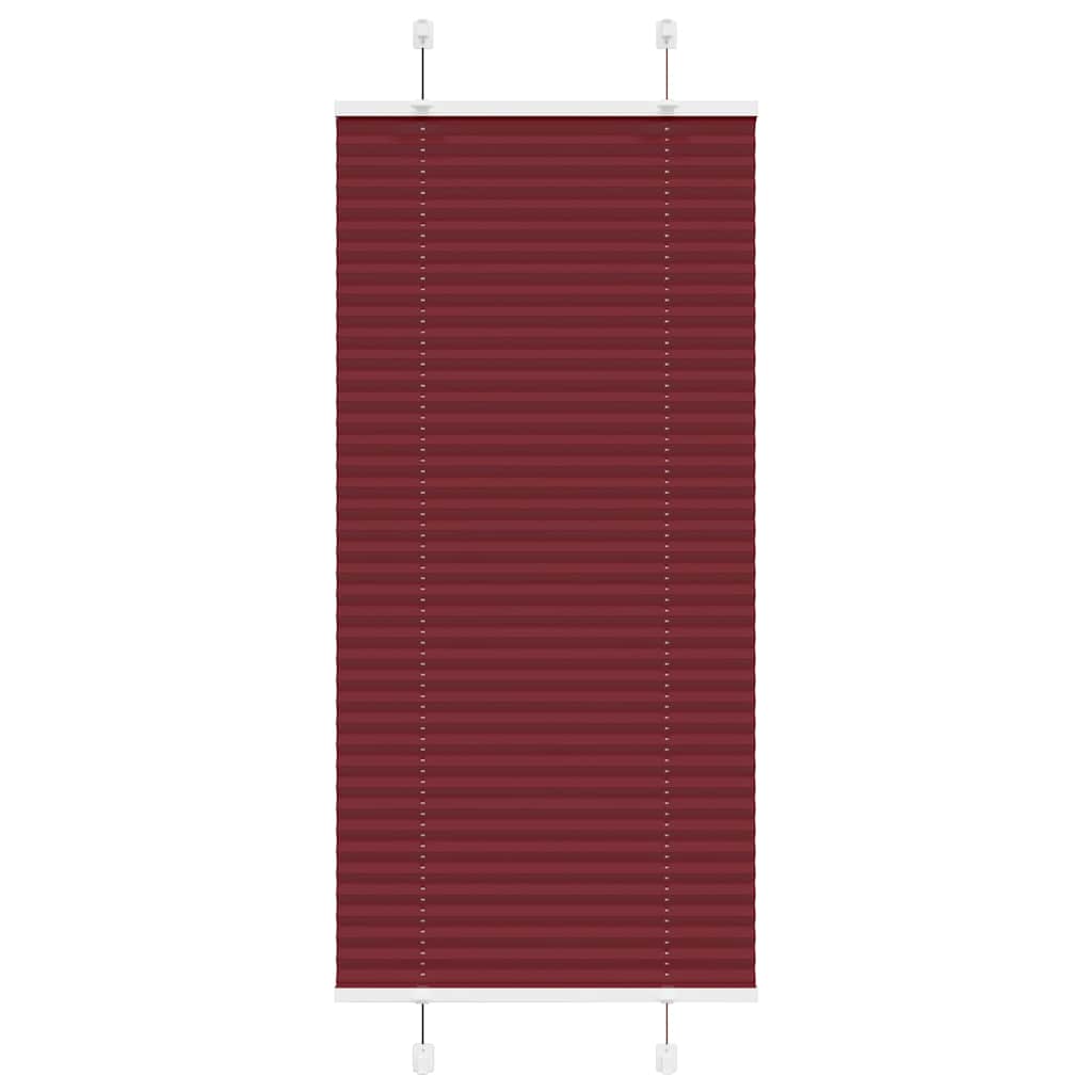 Tenda Plissettata Rosso Bordeaux 55x100 cm Larghezza Tessuto