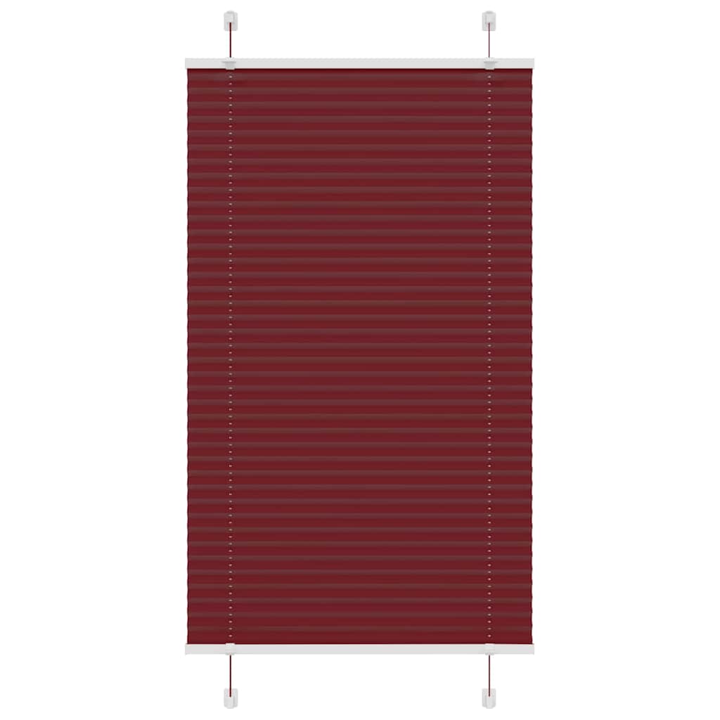Tenda Plissettata Rosso Bordeaux 70x100 cm Larghezza Tessuto