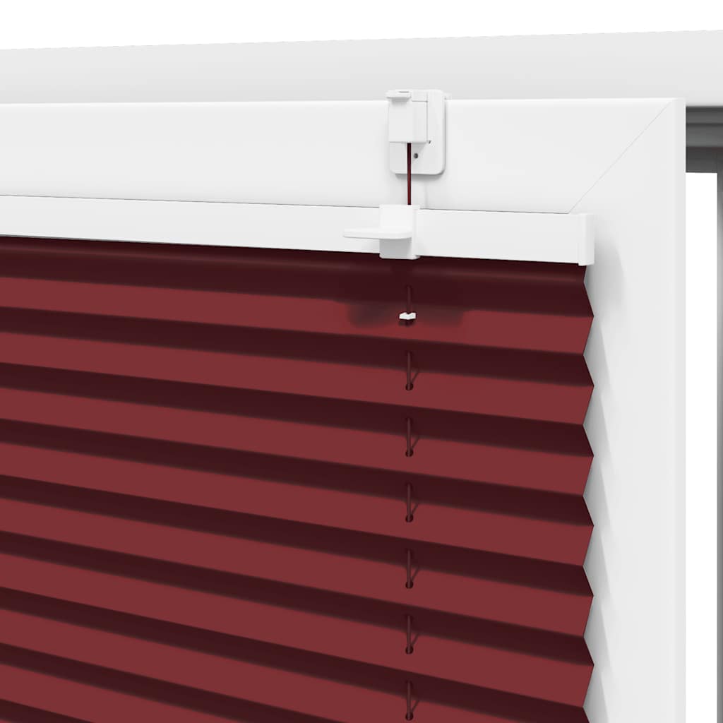 Tenda Plissettata Rosso Bordeaux 70x100 cm Larghezza Tessuto | homemem39