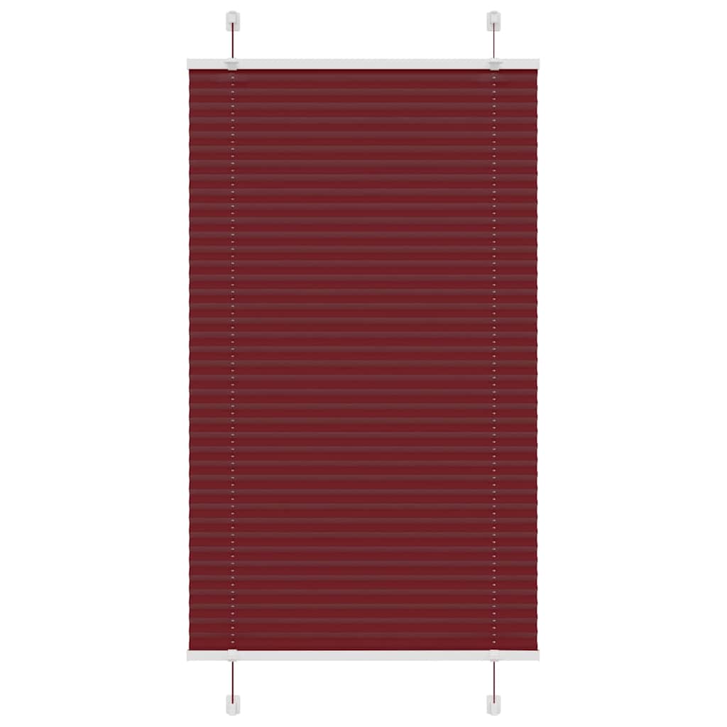 Tenda Plissettata Rosso Bordeaux 75x100 cm Larghezza Tessuto