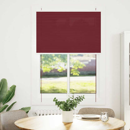 Tenda Plissettata Rosso Bordeaux 95x100 cm Larghezza Tessuto | homemem39