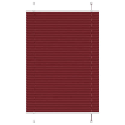 Tenda Plissettata Rosso Bordeaux 100x100 cm Larghezza Tessuto