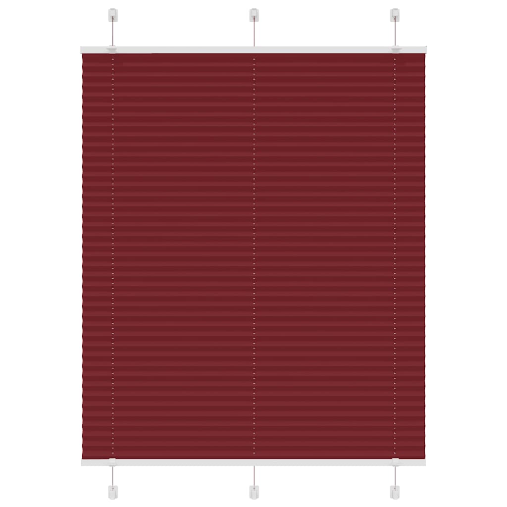 Tenda Plissettata Rosso Bordeaux 105x100 cm Larghezza Tessuto