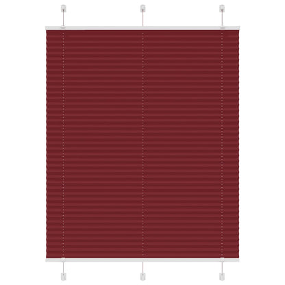 Tenda Plissettata Rosso Bordeaux 105x100 cm Larghezza Tessuto