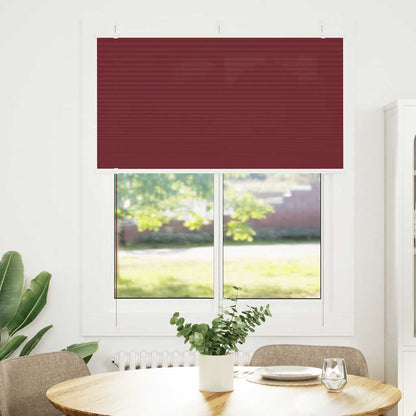 Tenda Plissettata Rosso Bordeaux 110x100 cm Larghezza Tessuto | homemem39