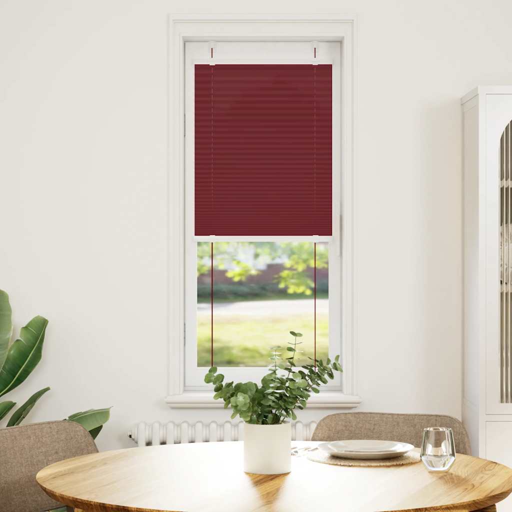 Tenda Plissettata Rosso Bordeaux 50x150 cm Larghezza Tessuto | homemem39