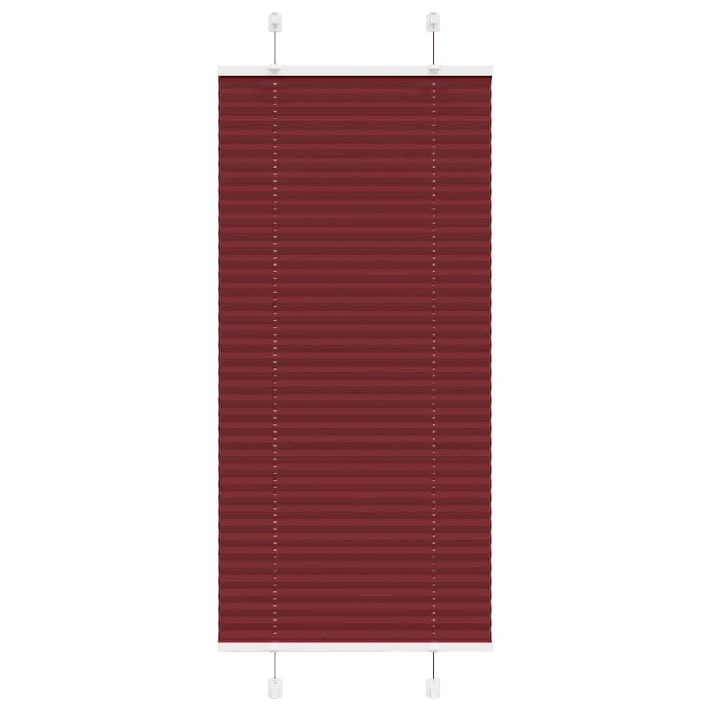 Tenda Plissettata Rosso Bordeaux 55x150 cm Larghezza Tessuto